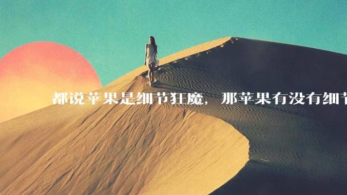 都说苹果是细节狂魔，那苹果有没有细节其实做的很差的点？