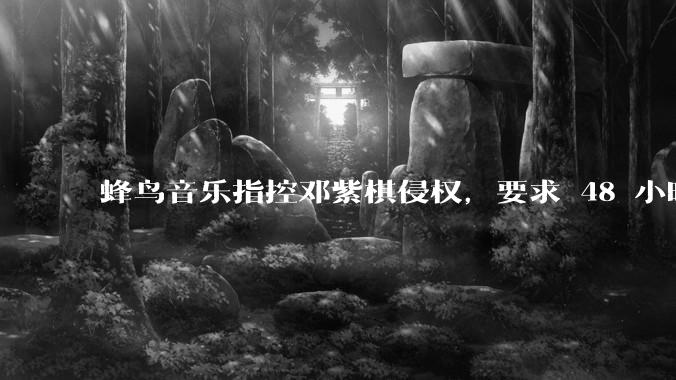 蜂鸟音乐指控邓紫棋侵权，要求 48 小时内下架重录歌曲，邓紫棋回应「不会下架」，这一指控合理吗？